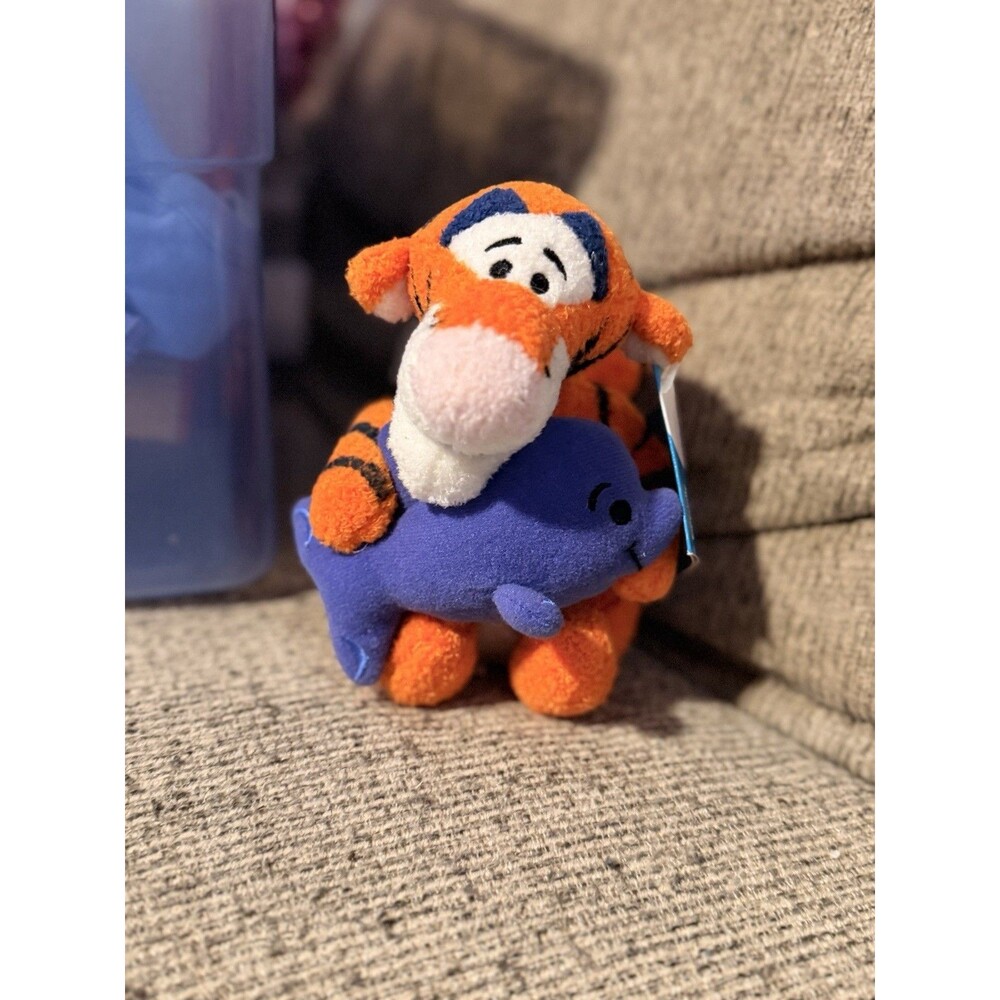 Vtg 7" Disney Store "Bath Buddy Tigger" Plush w/ Dolphin Winnie the Pooh w/Tags